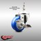 Service Caster 3 Inch 316SS Blue Polyurethane Swivel 3/8 Inch Threaded Stem Caster with Brake SS316TS20S314-PPUB-BLUE-TLB-381615 - alternate 4
